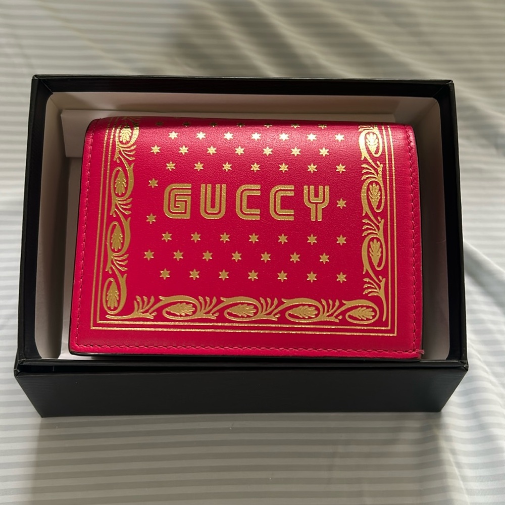 AUTHENTIC - GUCCI FOLDABLE CARD CASE 2018 CRUISE COLLECTION